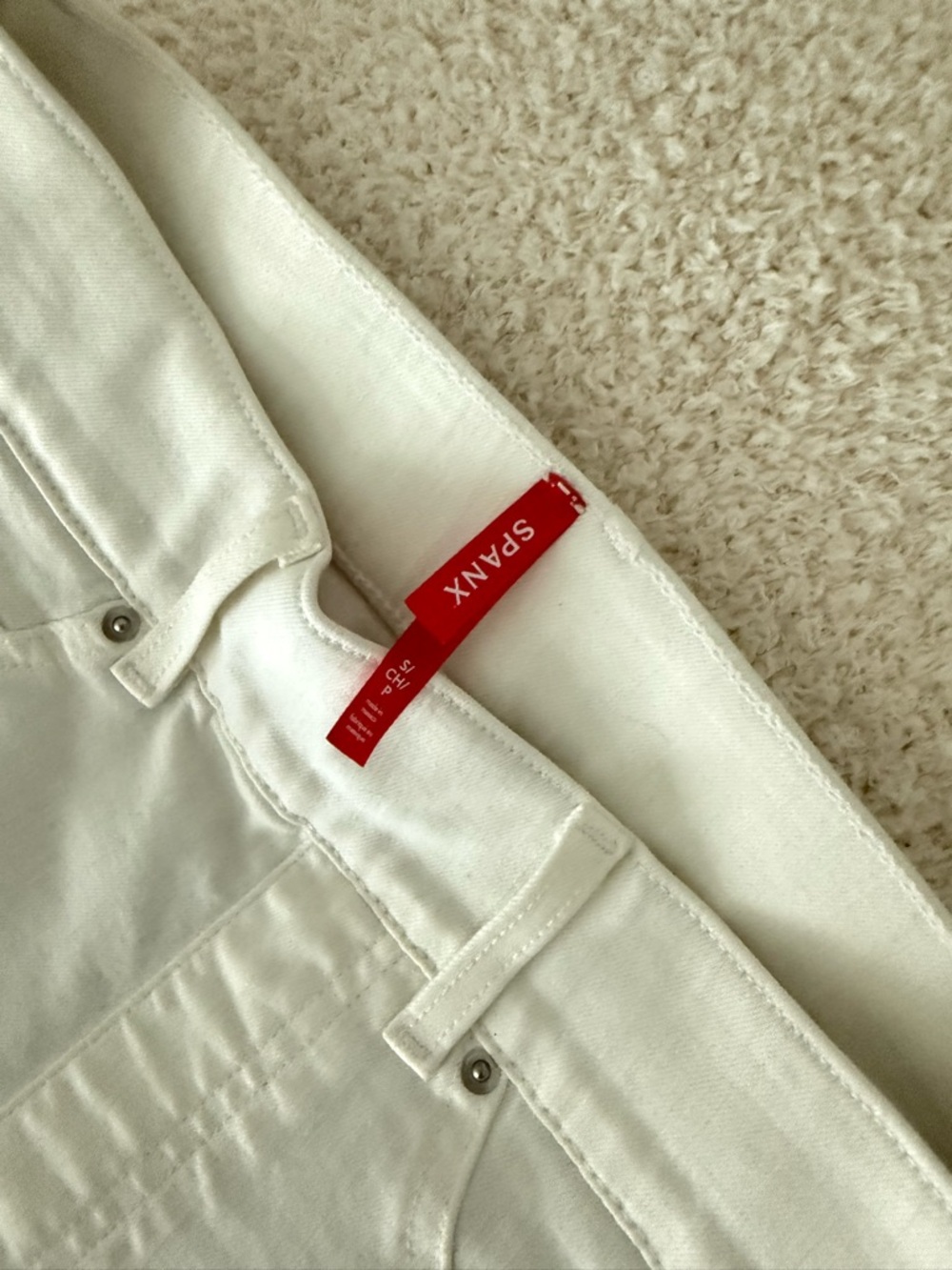 SPANX Off-White Wide Leg Jeans - Picture 2 of 3